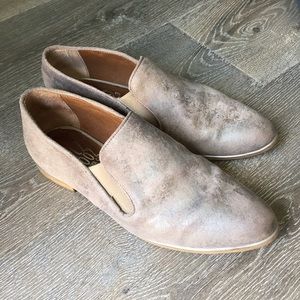 Miz Mooz pewter leather Venetian loafers Size 8.5